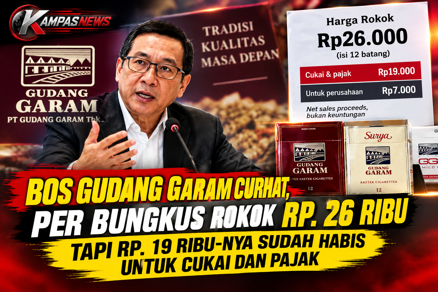 Curhatan Bos Gudang Garam, Cukai Dan Pajak Tinggi
