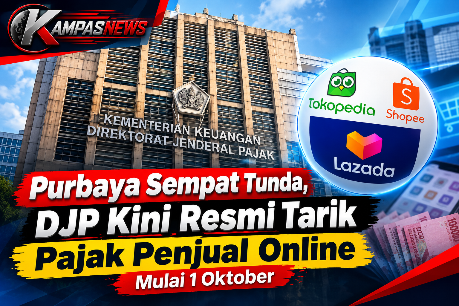 Purbaya Sempat Tunda, Djp Kini Resmi Tarik Pajak Penjualan Online Mulai 1  Oktober