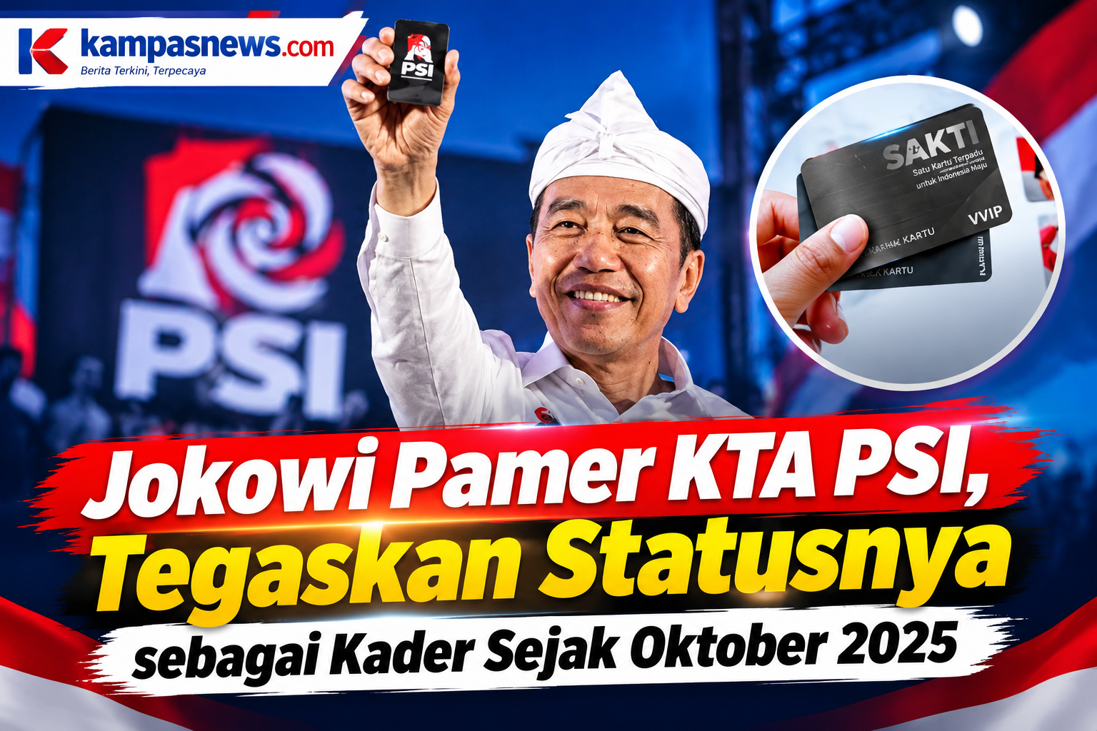 Jokowi Pamer KTA PSI